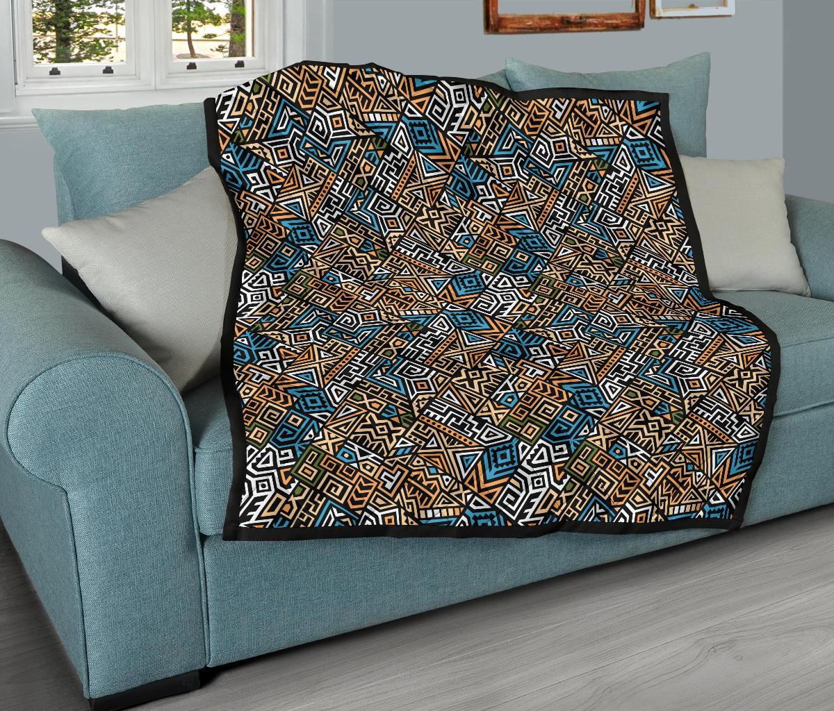 Ethnic Print Pattern Quilt-grizzshop