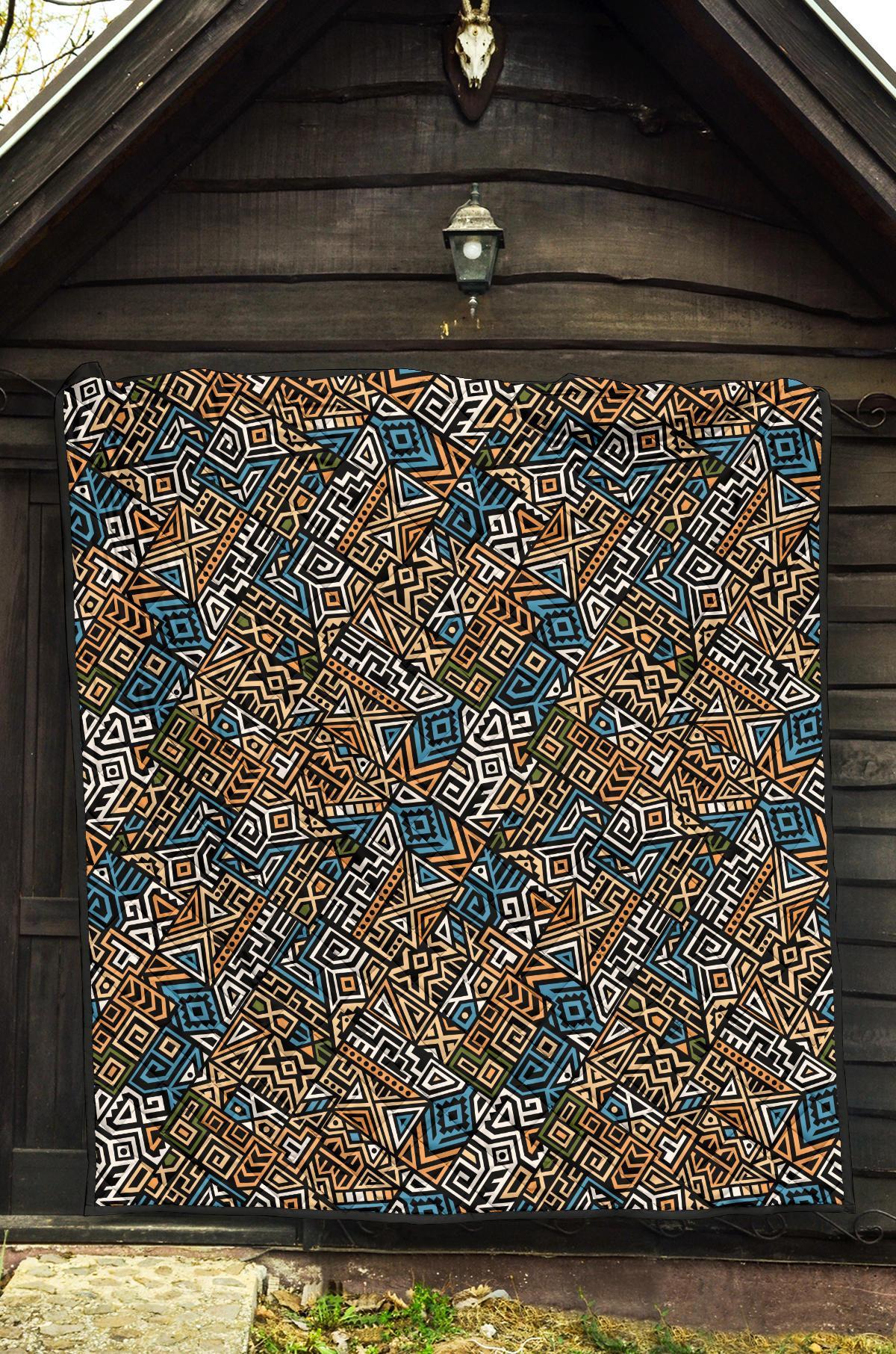 Ethnic Print Pattern Quilt-grizzshop