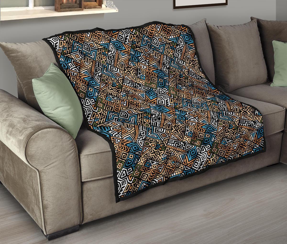 Ethnic Print Pattern Quilt-grizzshop
