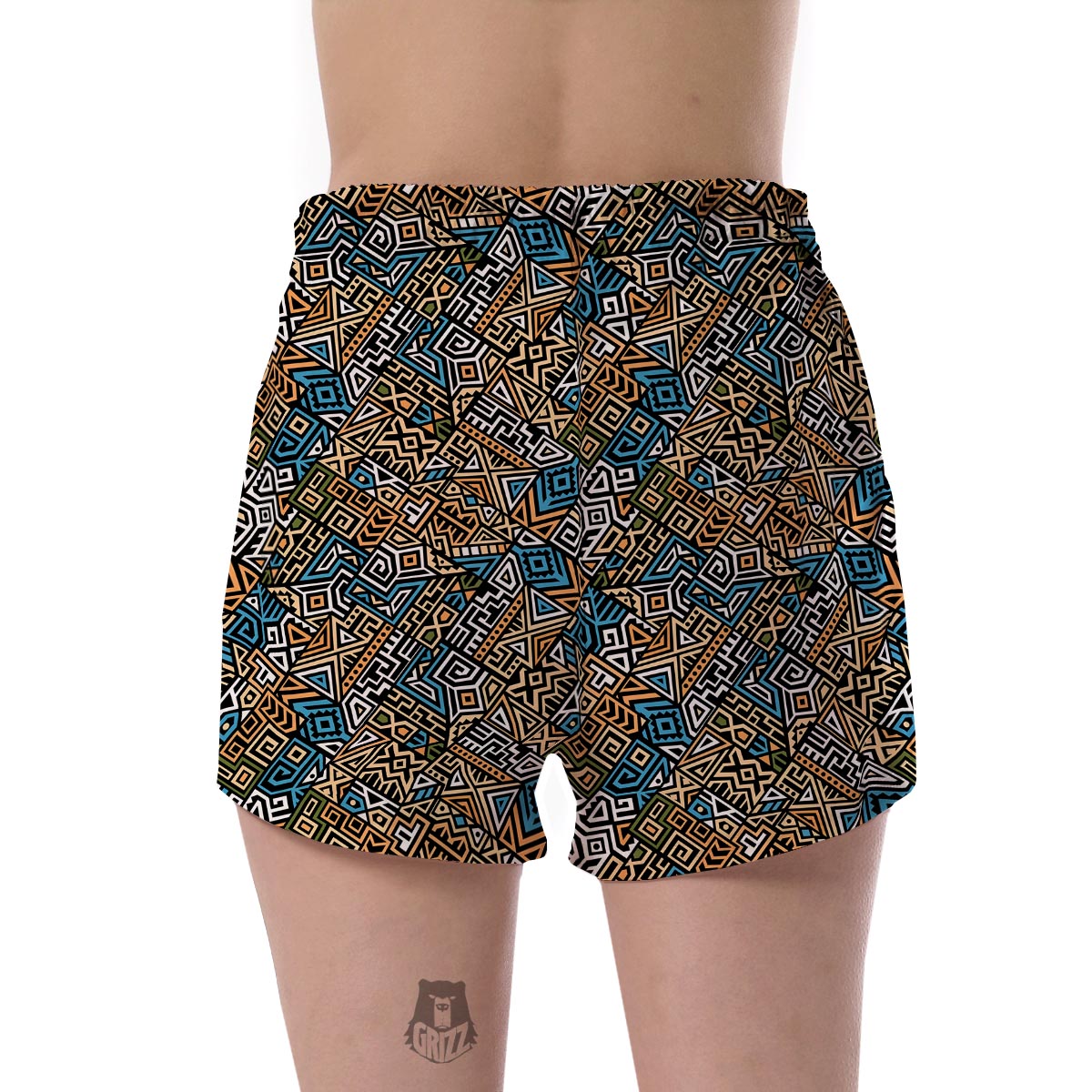 Ethnic Print Pattern Women's Shorts-grizzshop