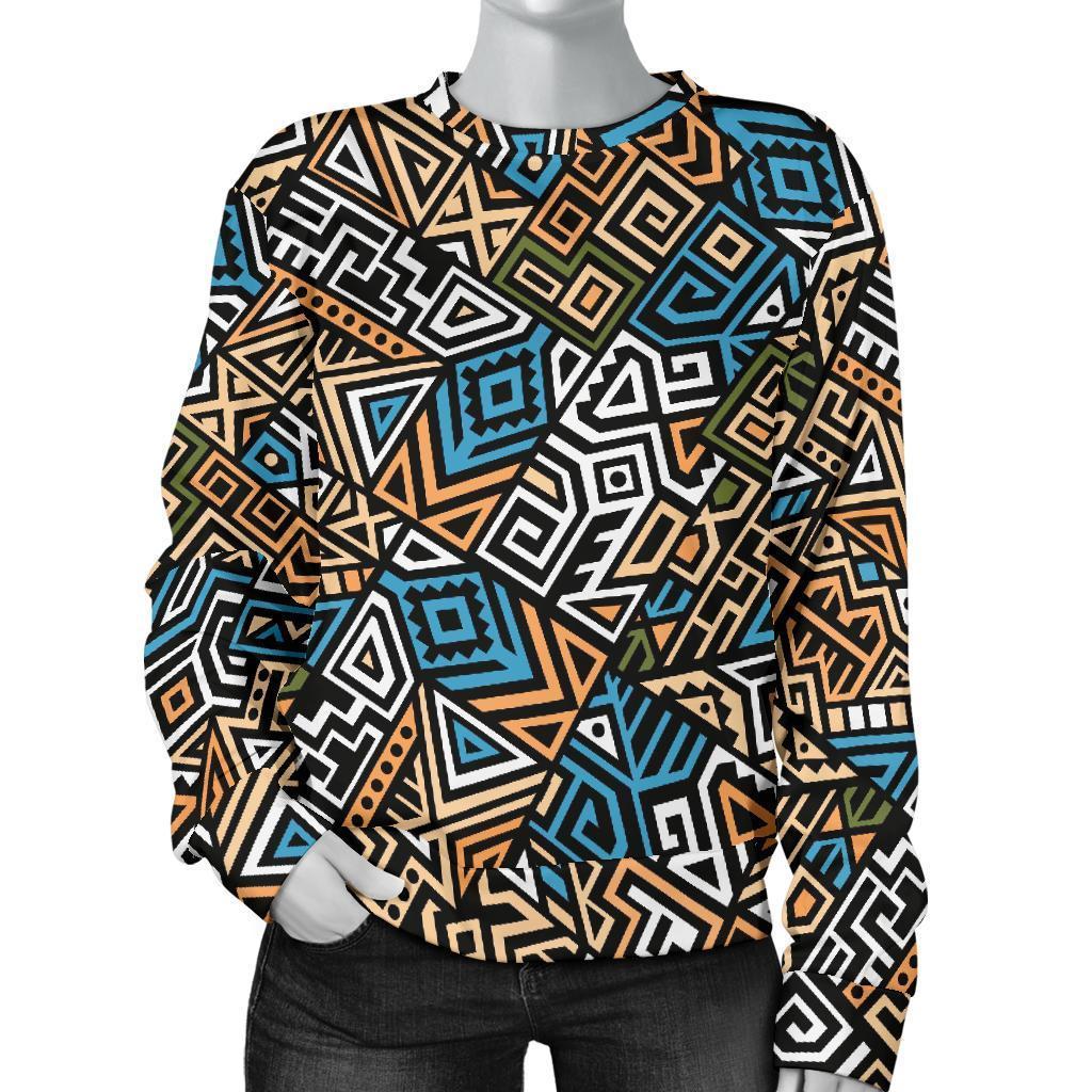 Ethnic Print Pattern Women's Sweatshirt-grizzshop