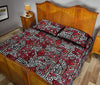 Ethnic Red Print Pattern Bed Set Quilt-grizzshop