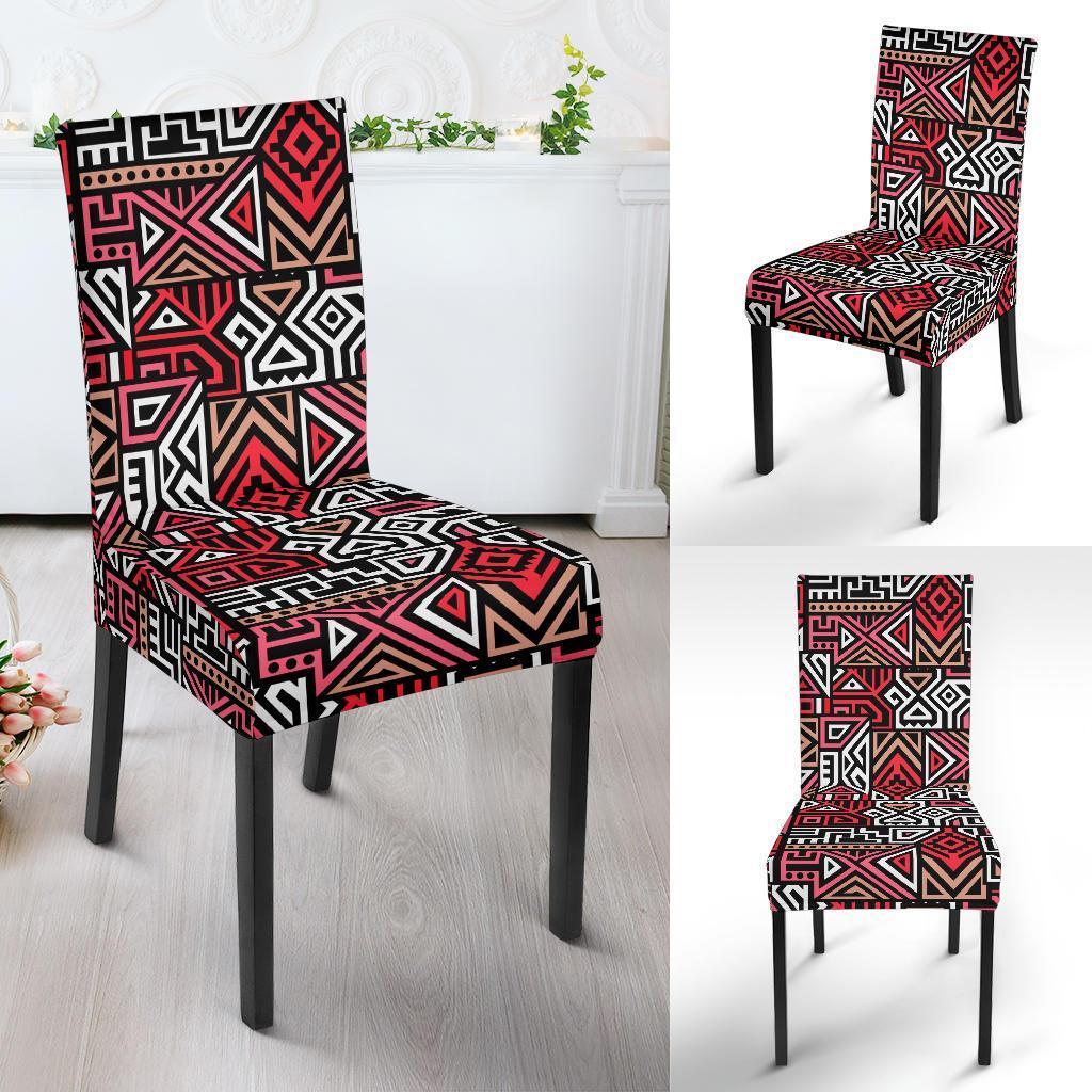 Ethnic Red Print Pattern Chair Cover-grizzshop