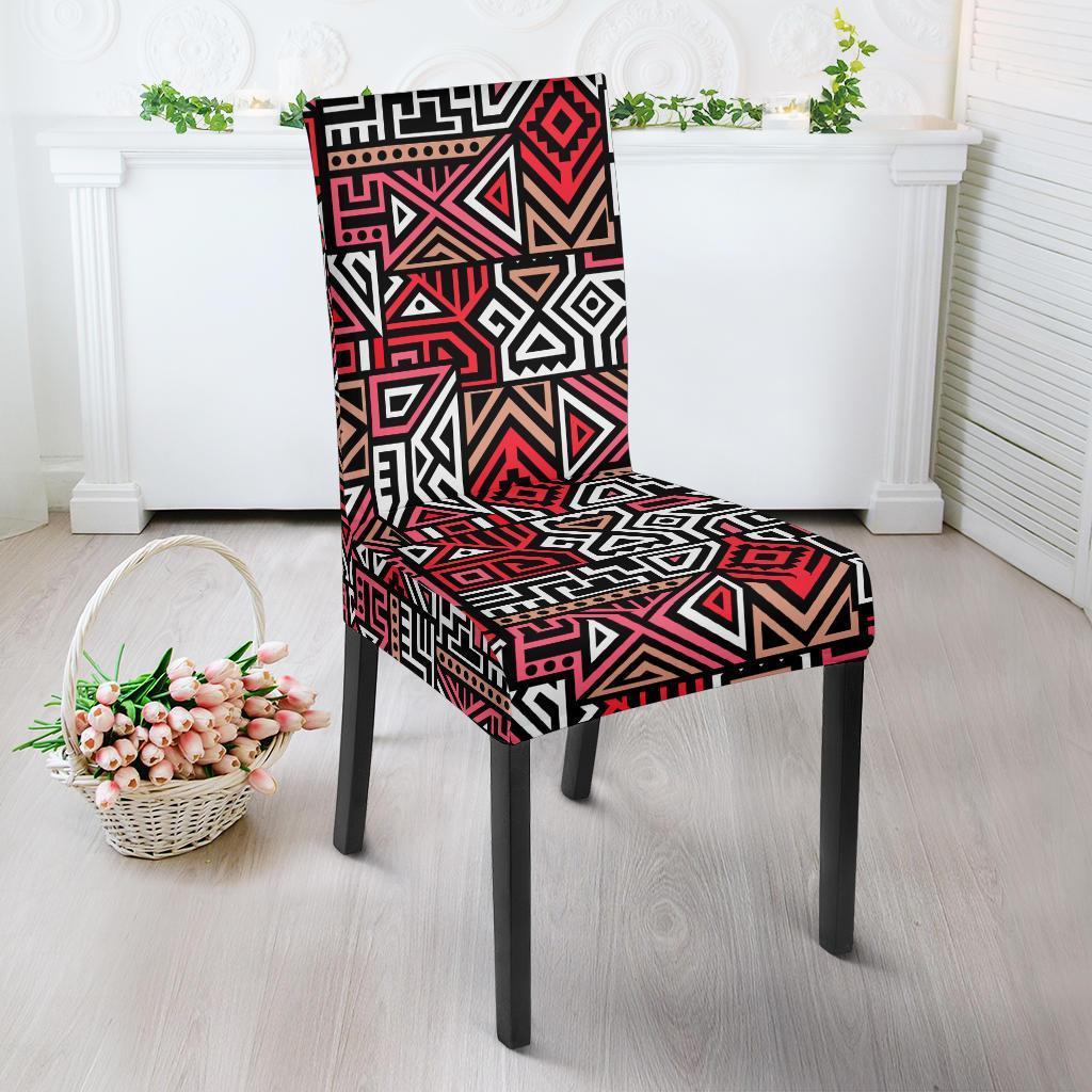 Ethnic Red Print Pattern Chair Cover-grizzshop