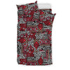 Ethnic Red Print Pattern Duvet Cover Bedding Set-grizzshop