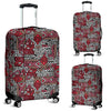 Ethnic Red Print Pattern Luggage Cover Protector-grizzshop