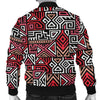 Ethnic Red Print Pattern Men's Bomber Jacket-grizzshop