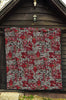 Ethnic Red Print Pattern Quilt-grizzshop