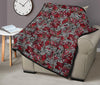 Ethnic Red Print Pattern Quilt-grizzshop