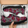 Ethnic Red Print Pattern Sneaker Shoes For Men Women-grizzshop