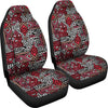 Ethnic Red Print Pattern Universal Fit Car Seat Covers-grizzshop