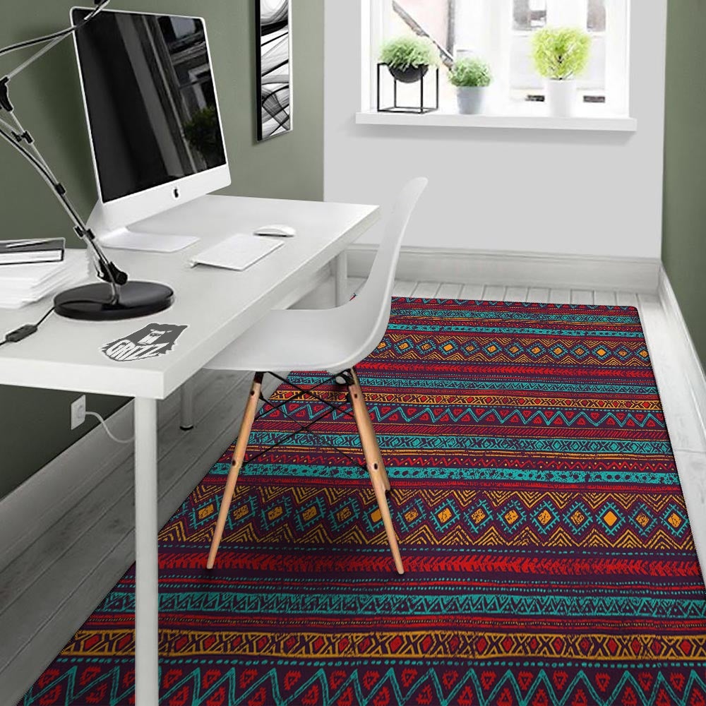Ethnic Tribal Print Pattern Floor Mat-grizzshop
