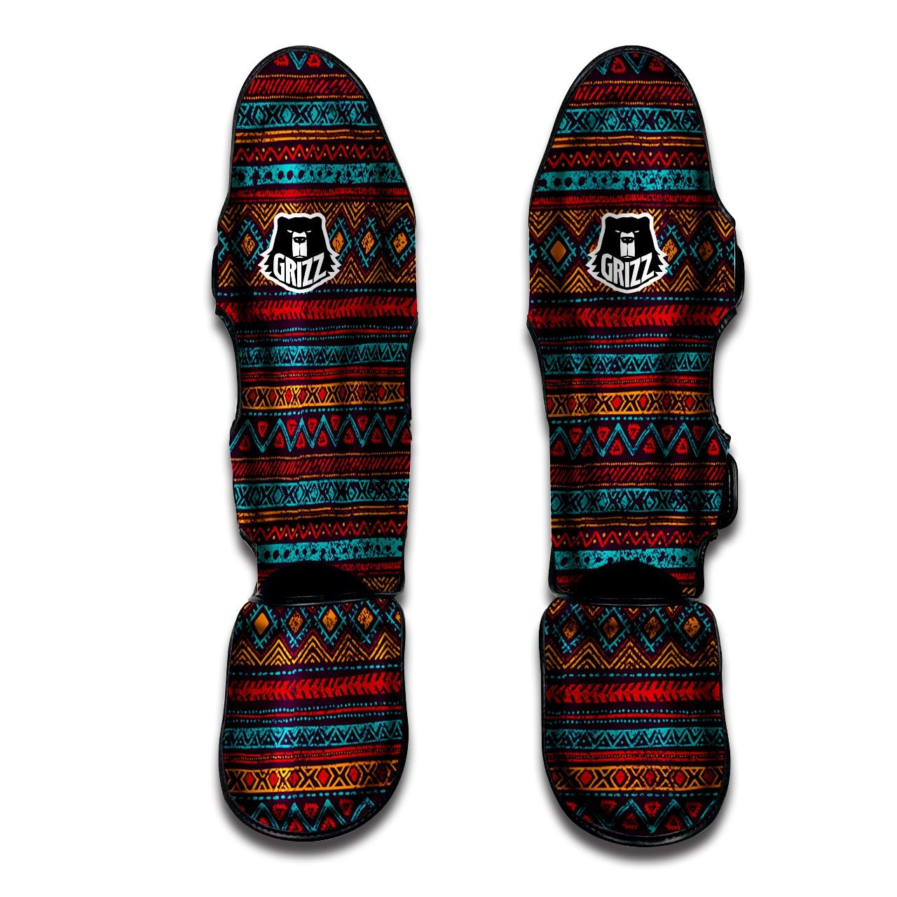 Ethnic Tribal Print Pattern Muay Thai Shin Guards-grizzshop