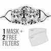 Evil Eye Hamsa Hand Pattern Print Face Mask-grizzshop