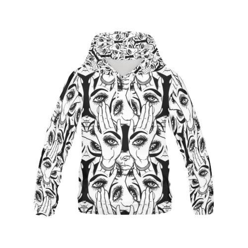 Evil Eye Hamsa Hand Pattern Print Men Pullover Hoodie-grizzshop