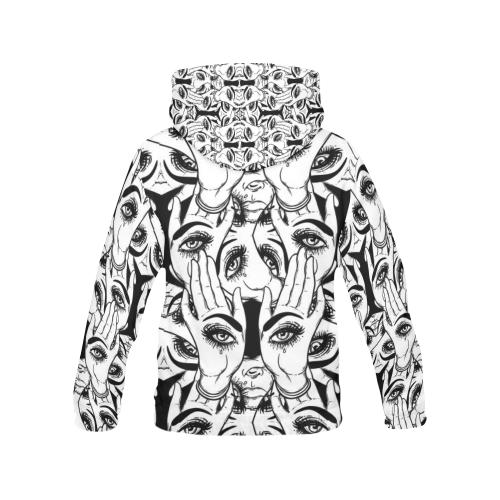 Evil Eye Hamsa Hand Pattern Print Men Pullover Hoodie-grizzshop