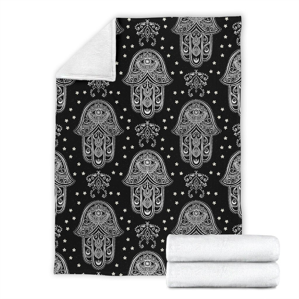 Evil Eye Hamsa Pattern Print Blanket-grizzshop