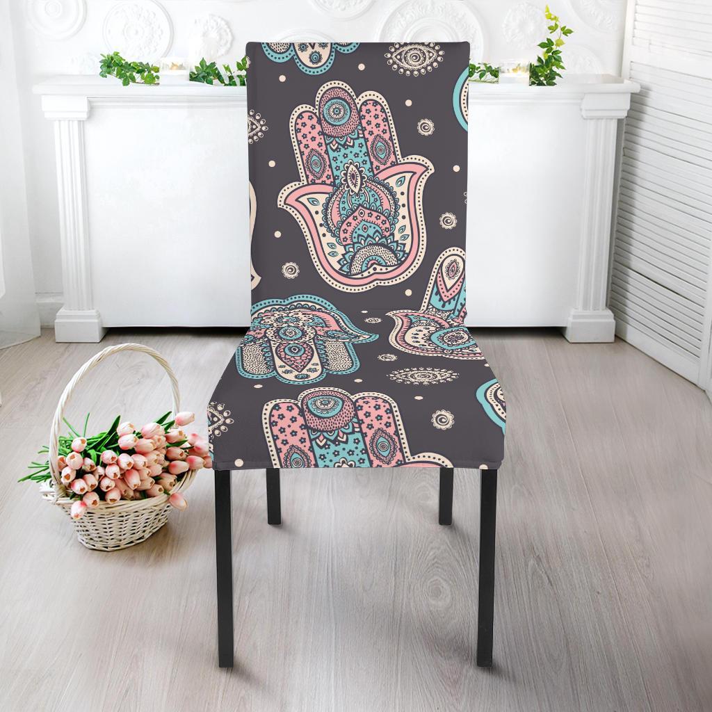 Evil Eye Hamsa Pattern Print Chair Cover-grizzshop