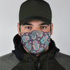 Evil Eye Hamsa Pattern Print Face Mask-grizzshop