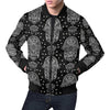 Evil Eye Hamsa Pattern Print Men's Bomber Jacket-grizzshop