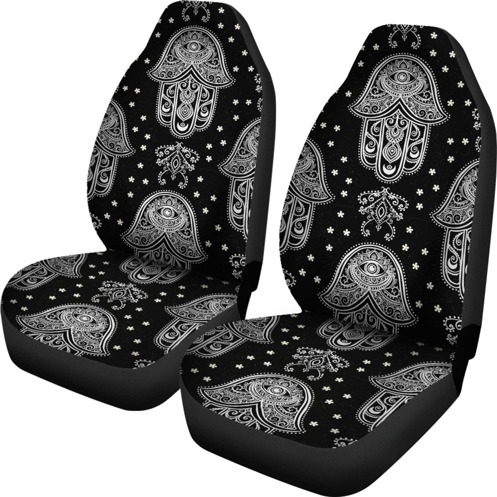 Evil Eye Hamsa Pattern Print Universal Fit Car Seat Cover-grizzshop