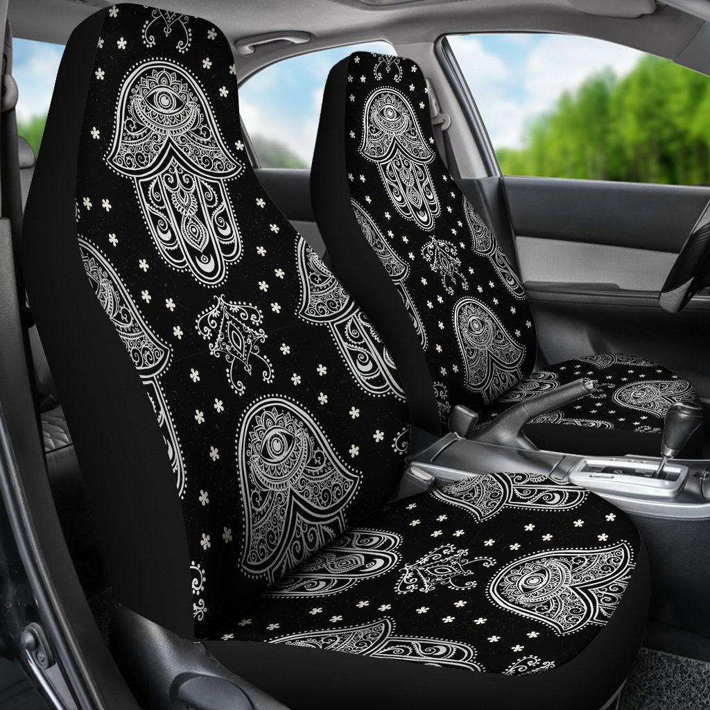 Evil Eye Hamsa Pattern Print Universal Fit Car Seat Cover-grizzshop