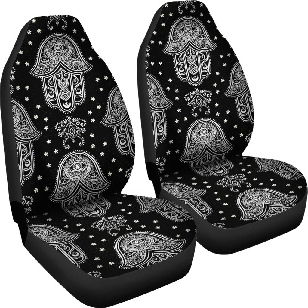 Evil Eye Hamsa Pattern Print Universal Fit Car Seat Cover-grizzshop