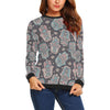 Evil Eye Hamsa Pattern Print Women Crewneck Sweatshirt-grizzshop