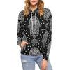 Evil Eye Hamsa Pattern Print Women Pullover Hoodie-grizzshop