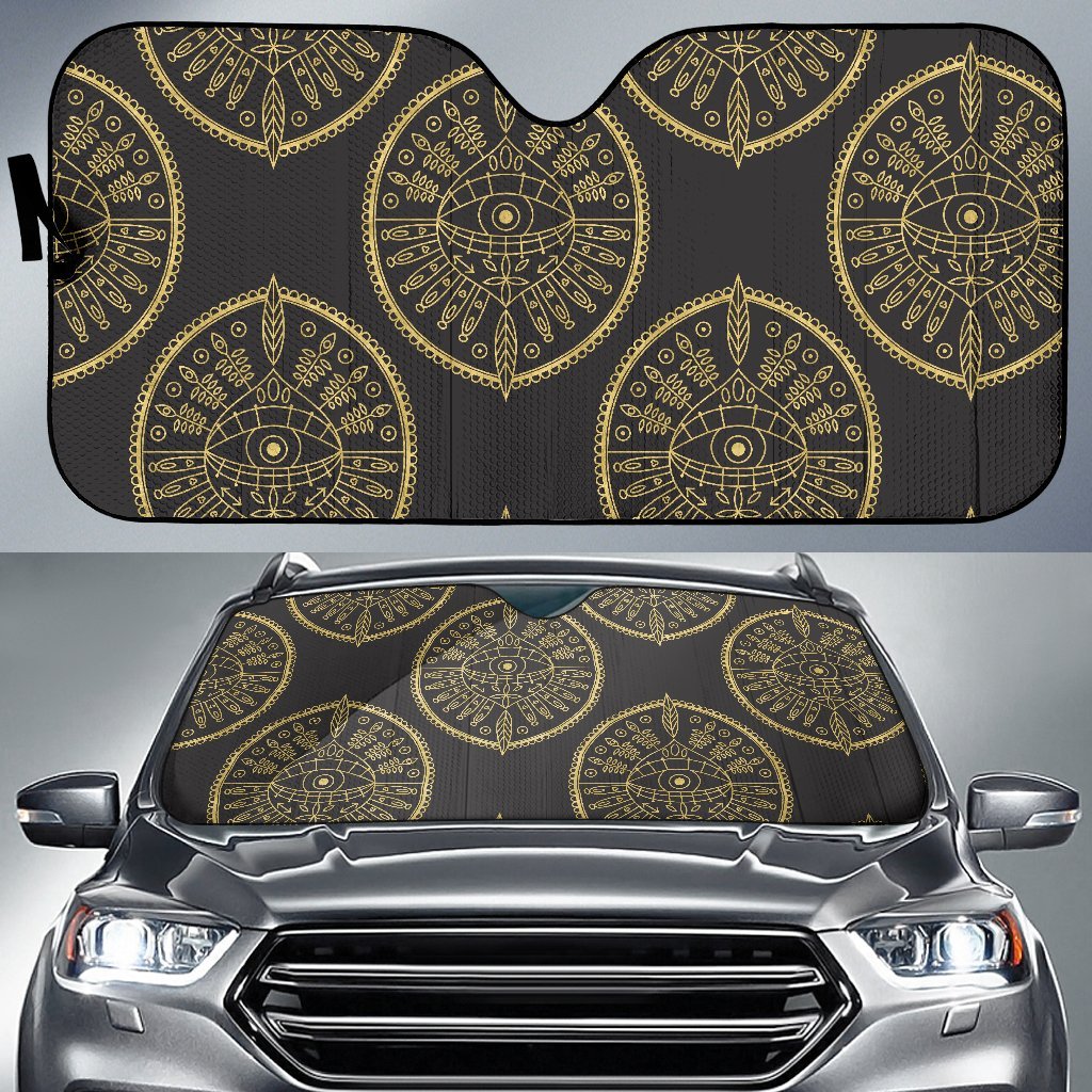 Evil Eye Pattern Print Car Sun Shade-grizzshop