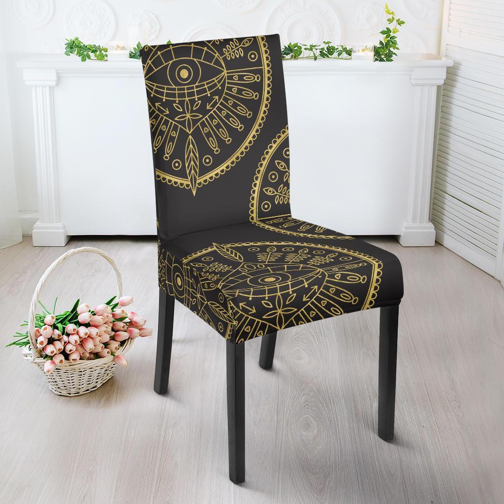 Evil Eye Pattern Print Chair Cover-grizzshop