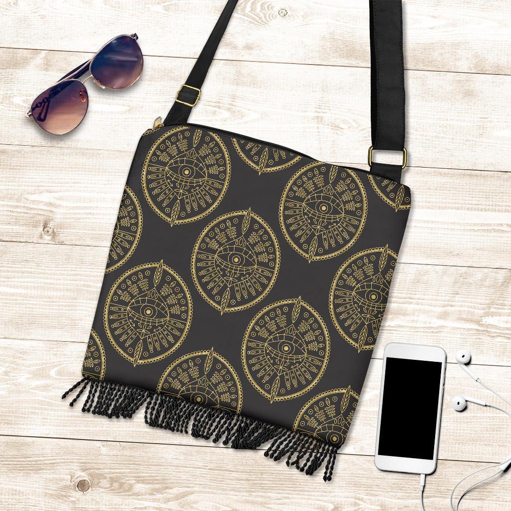 Evil Eye Pattern Print Crossbody Bags-grizzshop