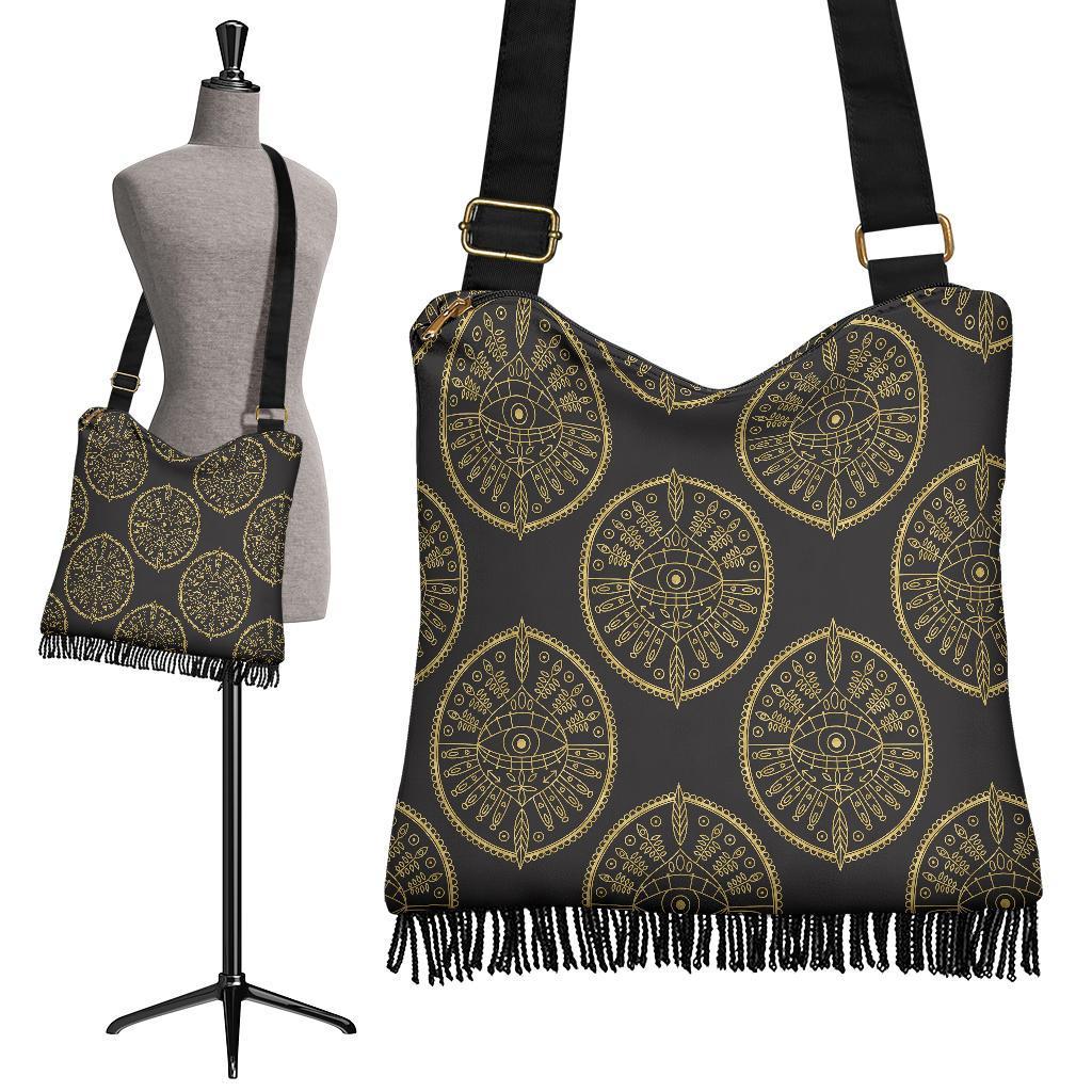 Evil Eye Pattern Print Crossbody Bags-grizzshop