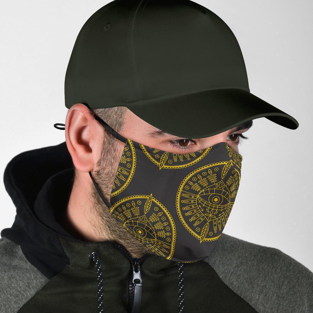 Evil Eye Pattern Print Face Mask-grizzshop