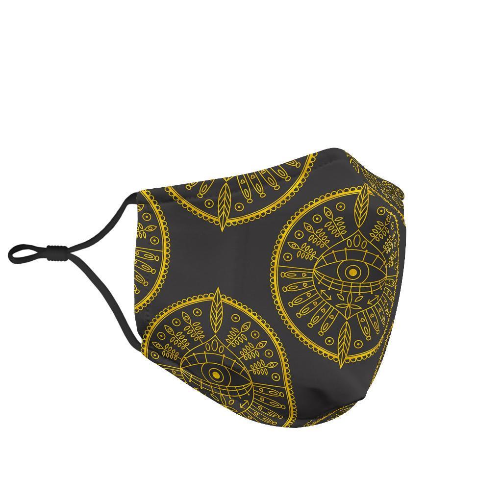 Evil Eye Pattern Print Face Mask-grizzshop