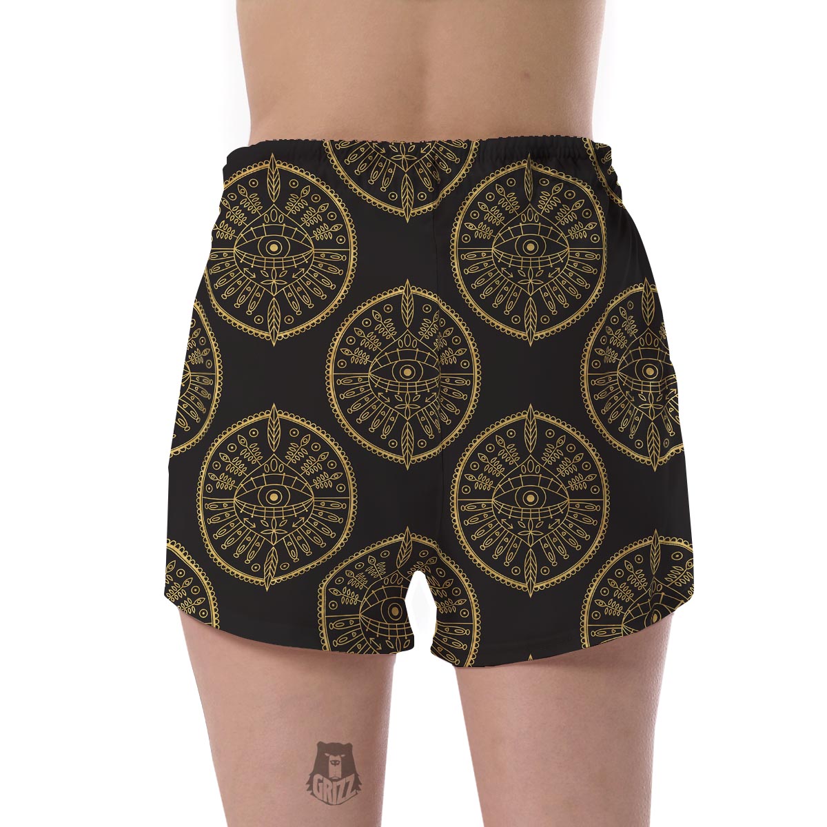 Evil Eye Pattern Print Women's Shorts-grizzshop
