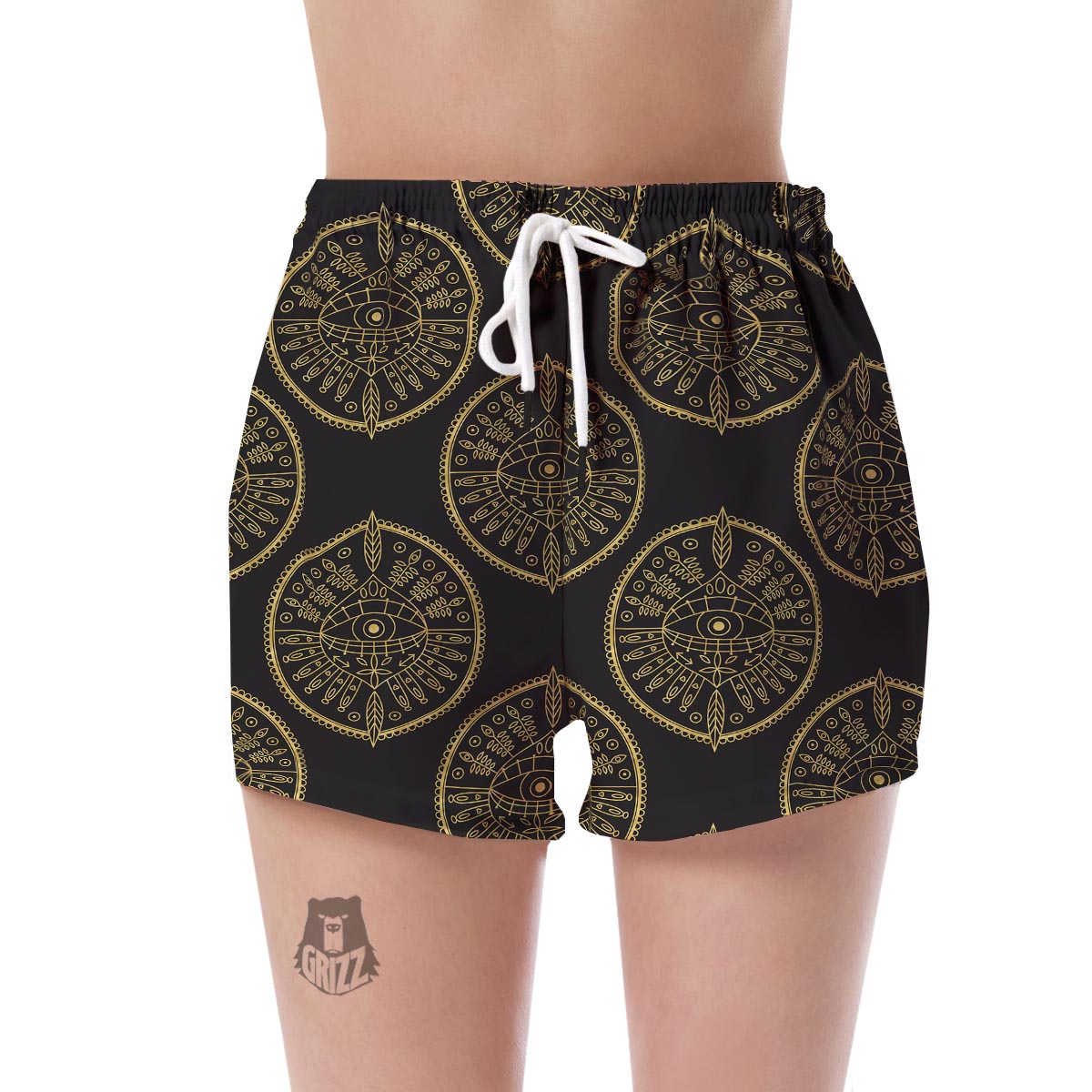 Evil Eye Pattern Print Women's Shorts-grizzshop