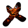 Evil Skull Flaming Print Muay Thai Shin Guards-grizzshop