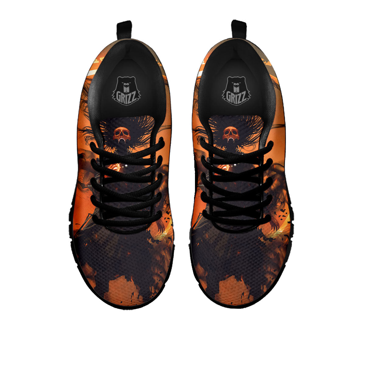 Evil Witch Print Black Sneaker-grizzshop