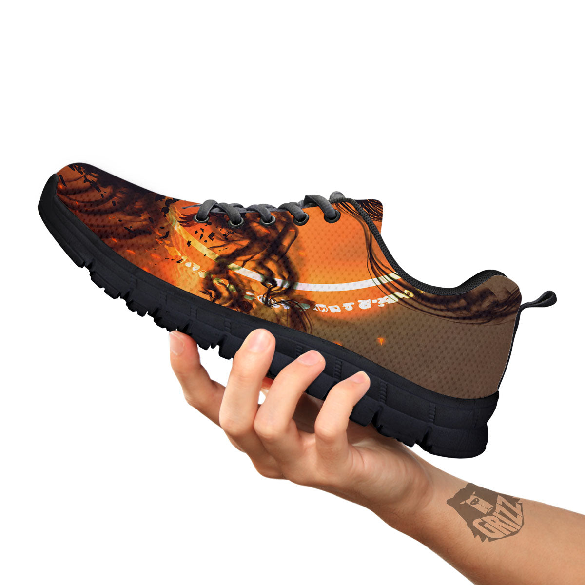 Evil Witch Print Black Sneaker-grizzshop
