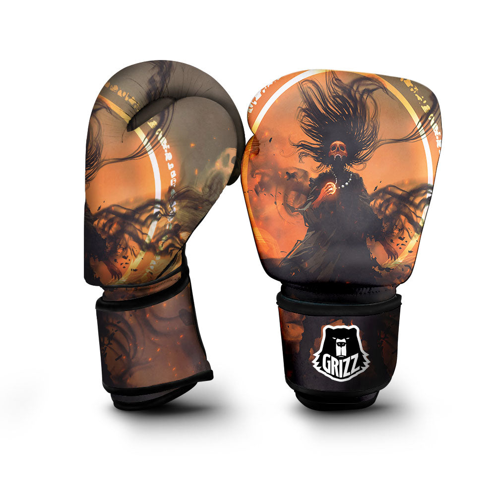 Evil Witch Print Boxing Gloves-grizzshop
