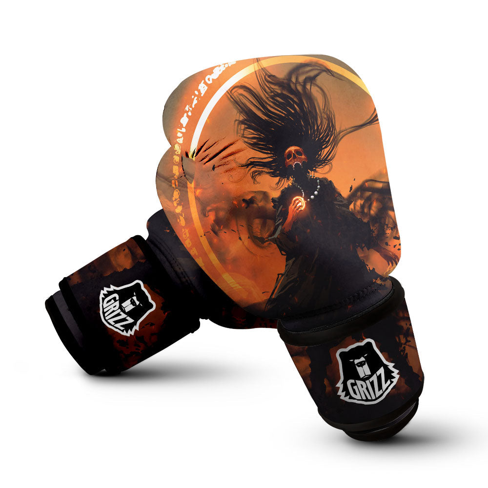 Evil Witch Print Boxing Gloves-grizzshop