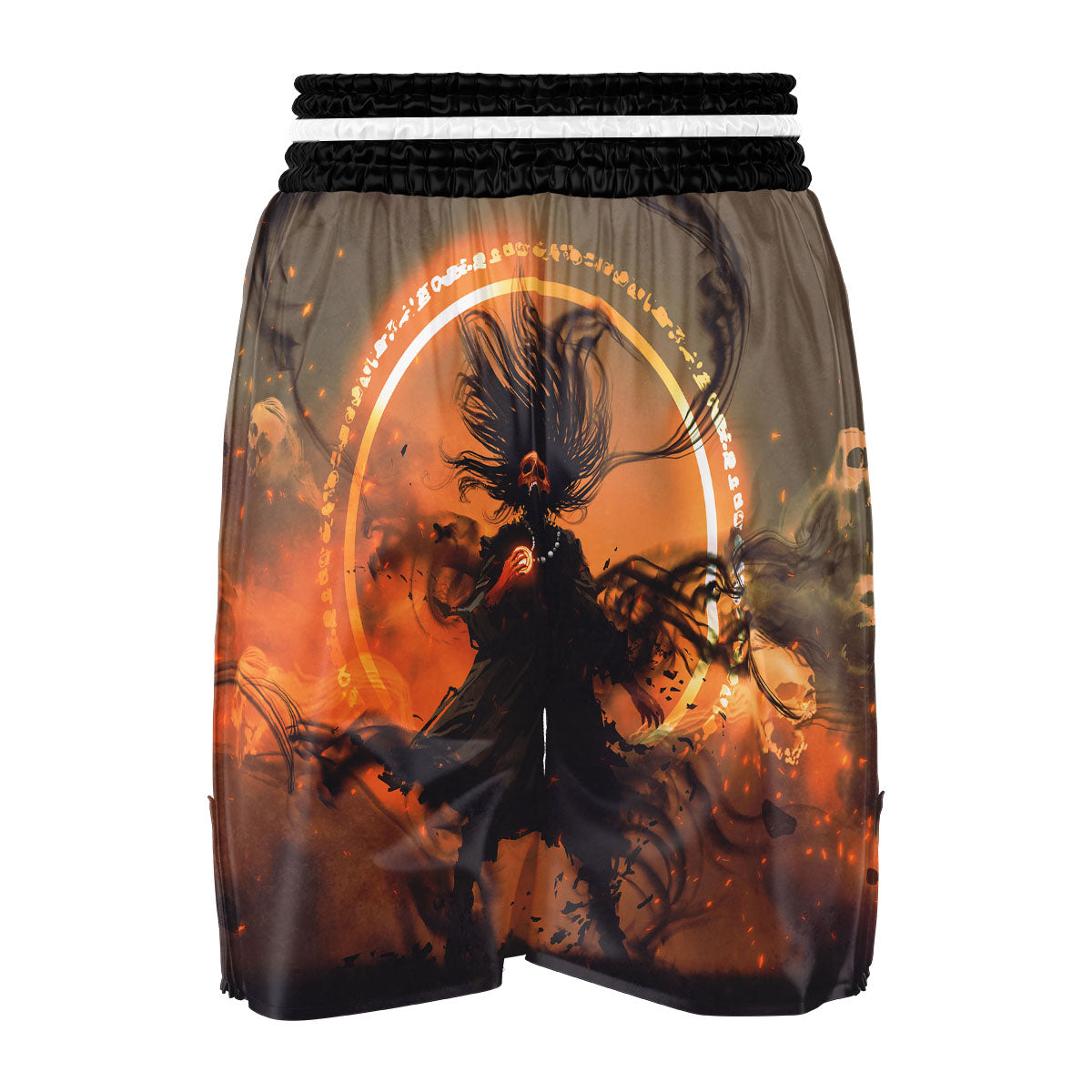 Evil Witch Print Boxing Shorts-grizzshop