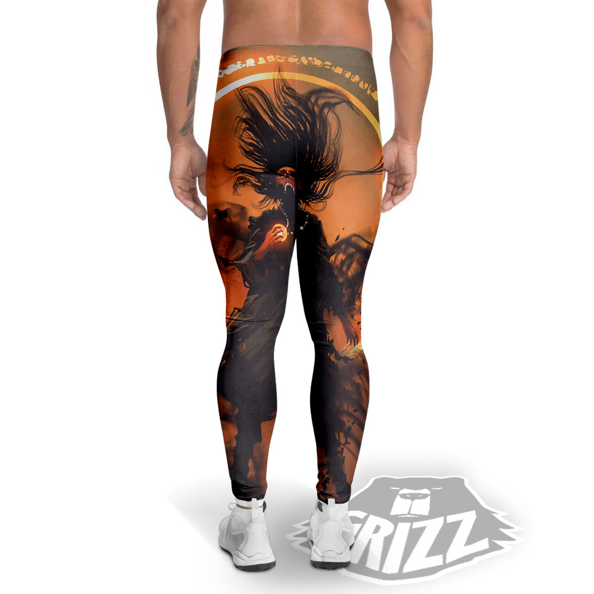 Evil Witch Print Men's Leggings-grizzshop