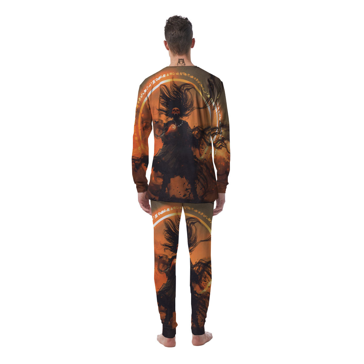 Evil Witch Print Men's Pajamas-grizzshop