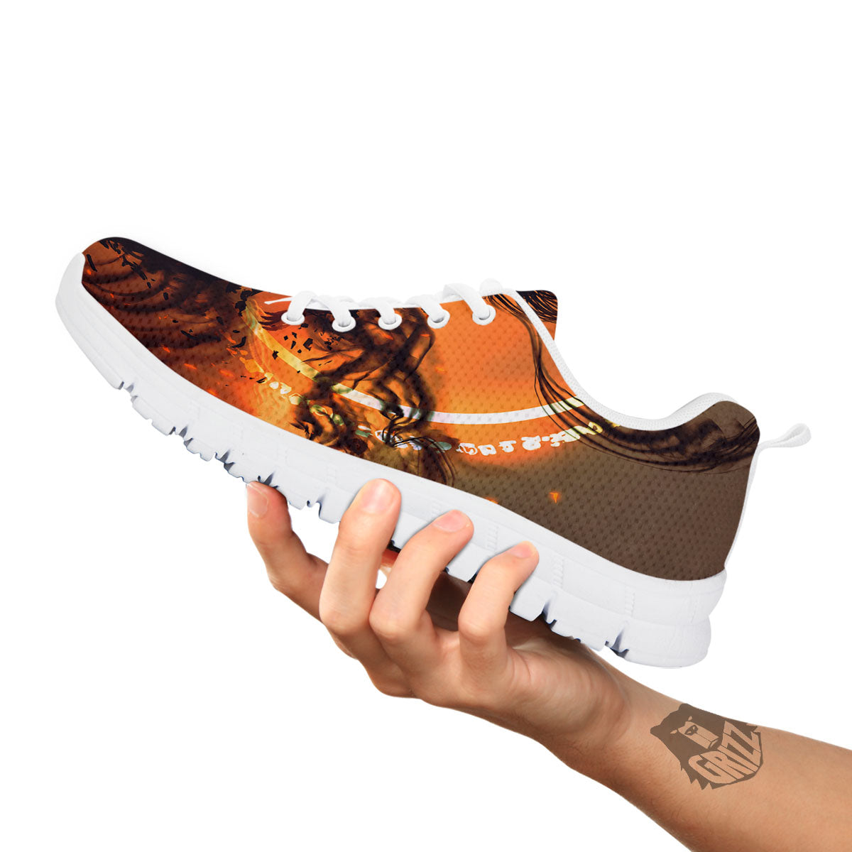 Evil Witch Print White Sneaker-grizzshop