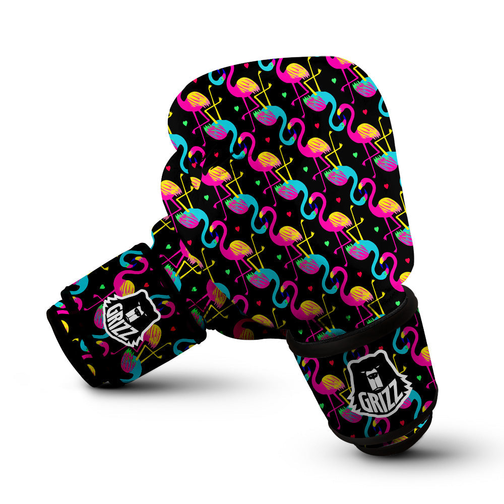 Exotic Hawaiian Flamingo Print Pattern Boxing Gloves-grizzshop