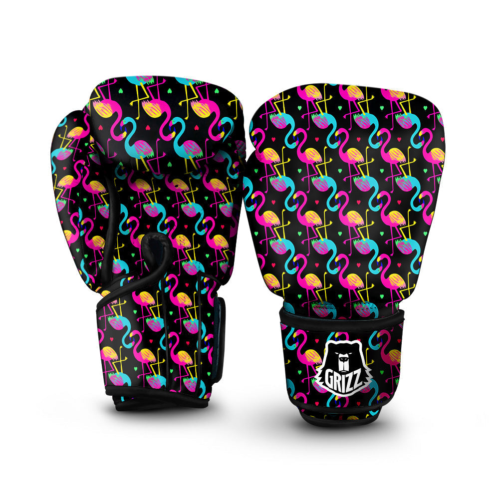 Exotic Hawaiian Flamingo Print Pattern Boxing Gloves-grizzshop