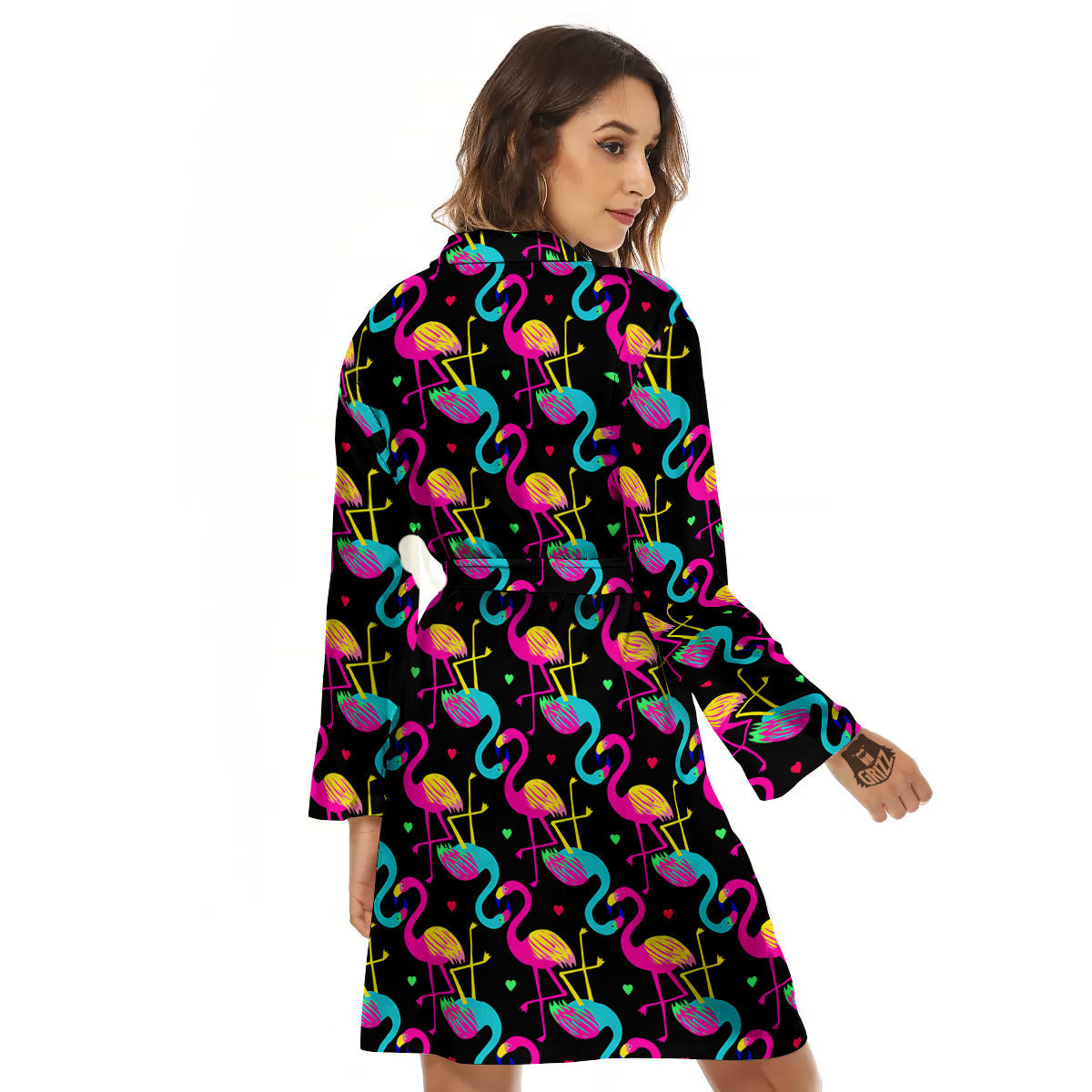 Exotic Hawaiian Flamingo Print Pattern Women's Robe-grizzshop
