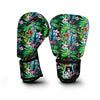 Exotic Hibiscus And Palm Print Pattern Boxing Gloves-grizzshop